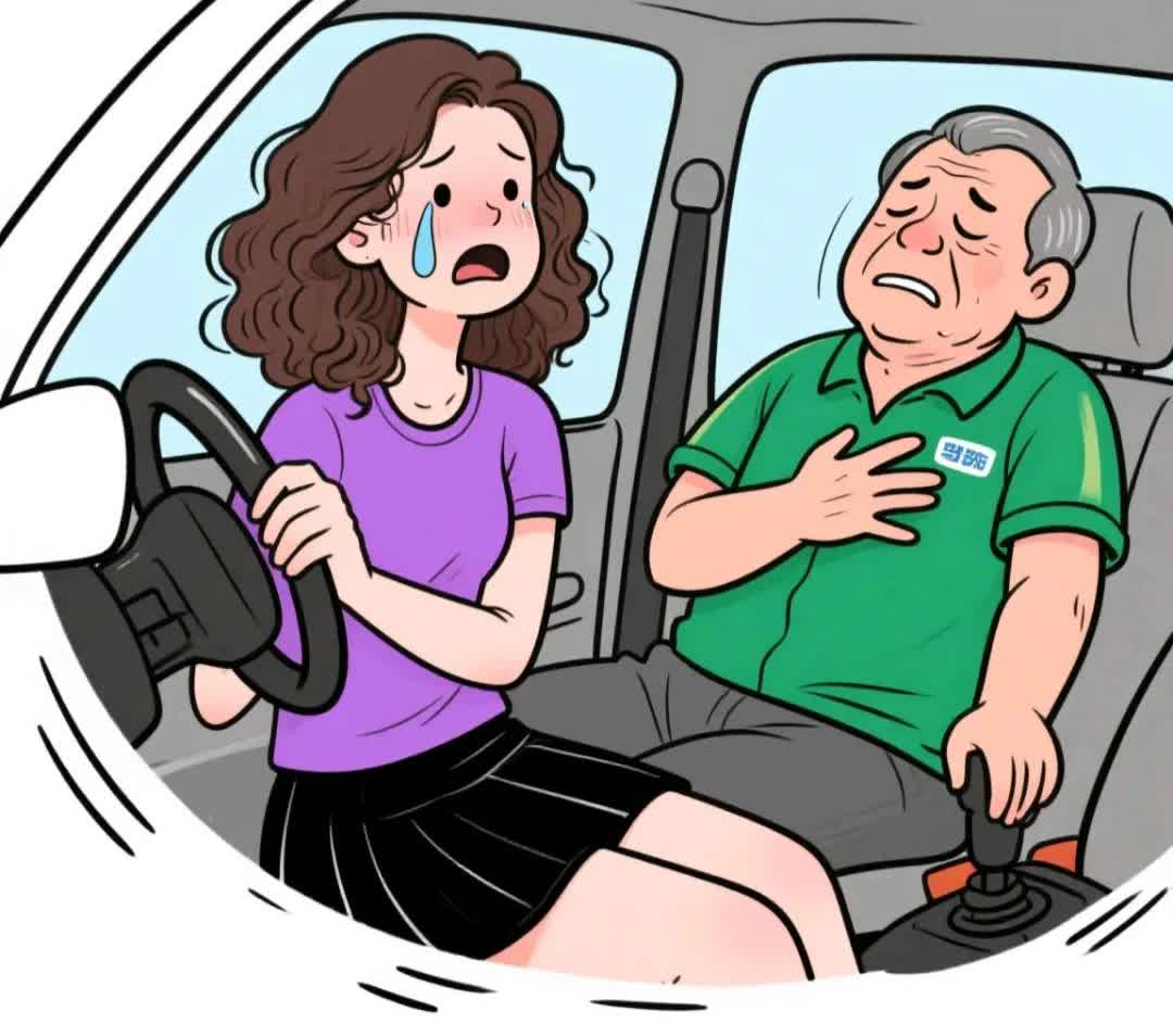 驾校教练，聊学车 
我一算  
愣了  

中午在驾校休息室，听见俩学员