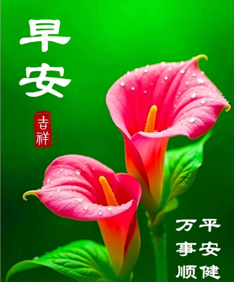 [玫瑰]早上好[玫瑰]
平安健康，万事顺意。
让岁月静待你我，
让快乐一路同行，