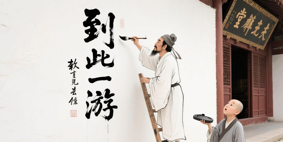 在寺庙墙上写 “到此一游”，方丈让人盖层灰，气得他当场泼墨
如今游客乱刻 “到此