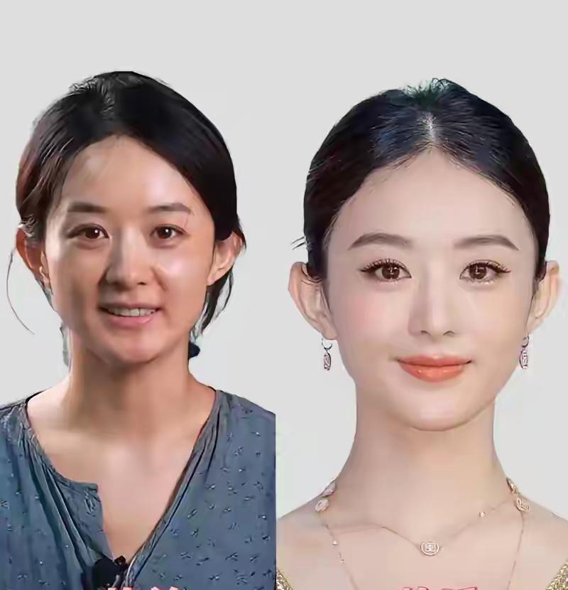 这女明星化妆前和化妆后真是天壤之别，不化妆和我们普通人差不多，就连刘亦菲，杨幂，