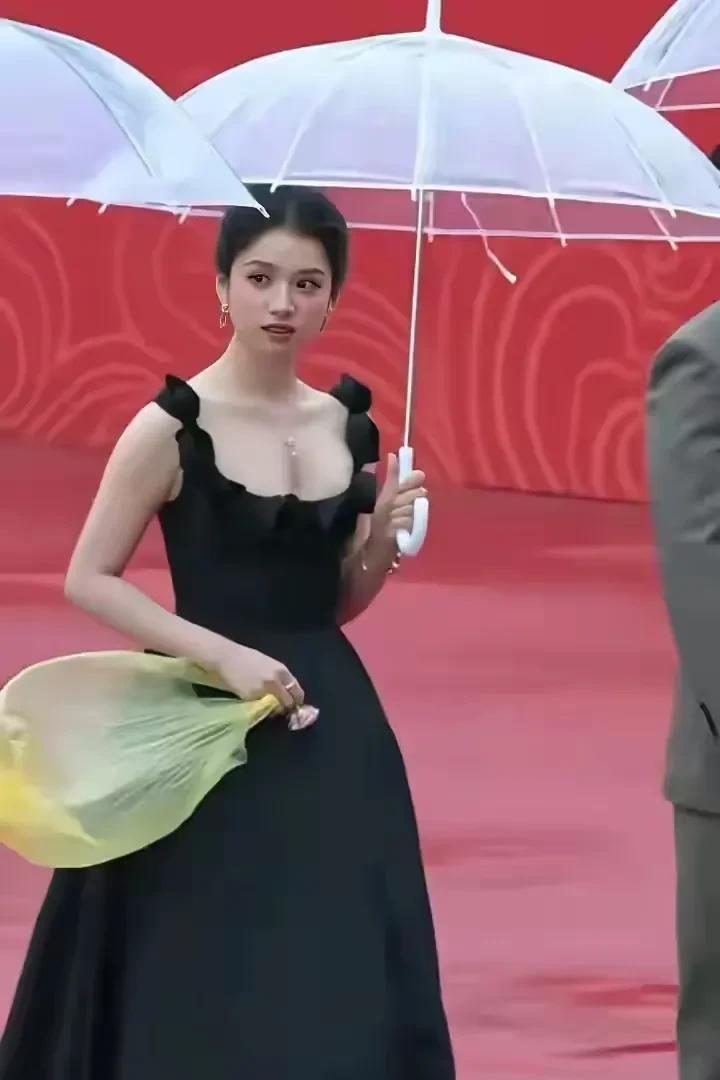 对不起，是我不懂时尚，
据说手里提的是最新款的巴黎世家包包，
价值1万二。