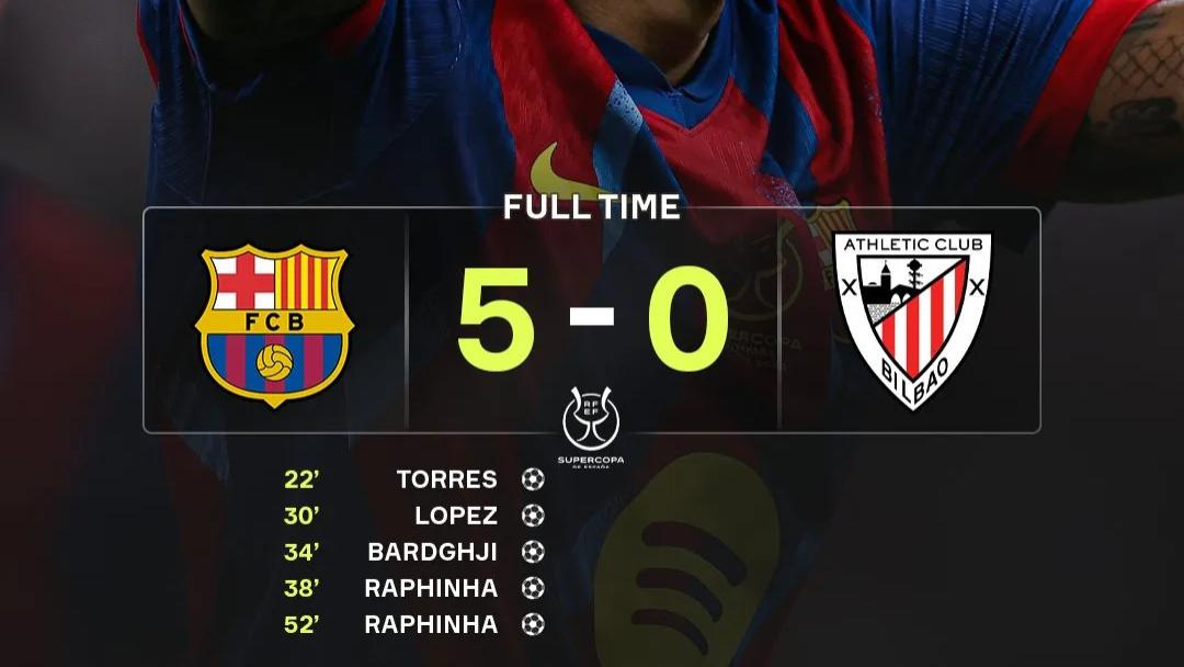 国家德比预演？巴萨5-0横扫晋级剑指冠军！