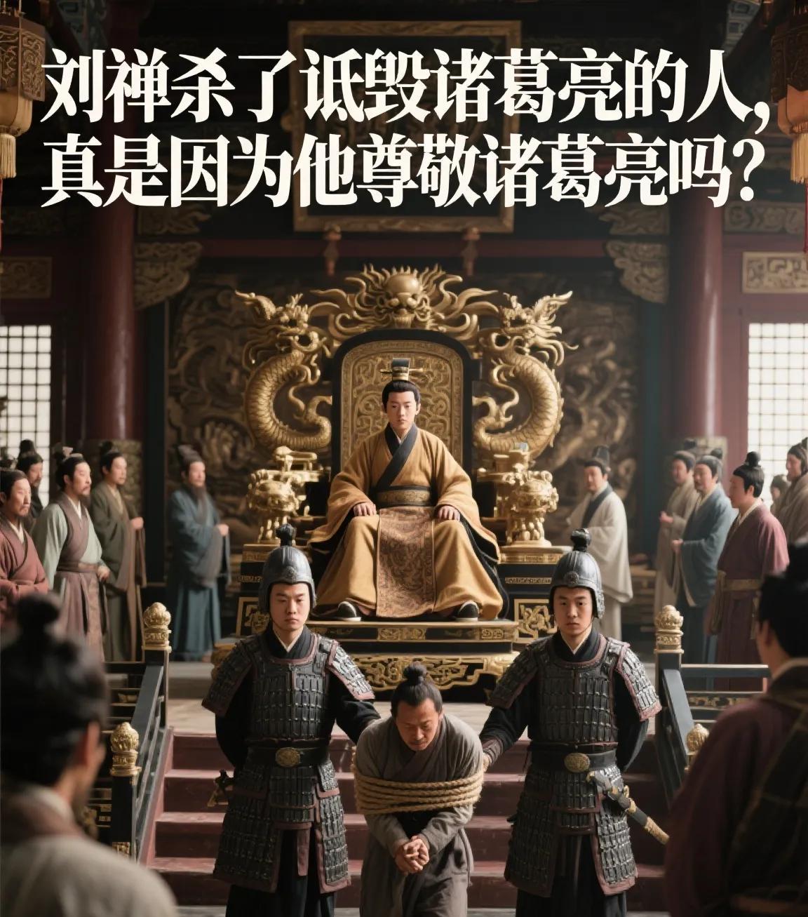 刘禅杀了诋毁诸葛亮的人，真是因为他尊敬诸葛亮吗？
一道改变历史轨迹的杀令
公元2