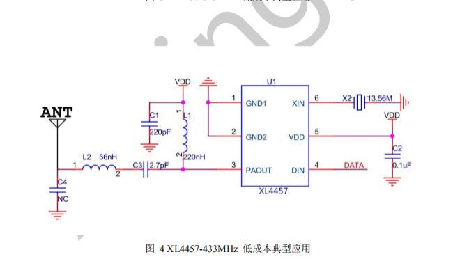 超低成本433M射频芯片推荐，接收芯片XL420，发射芯片XL4457