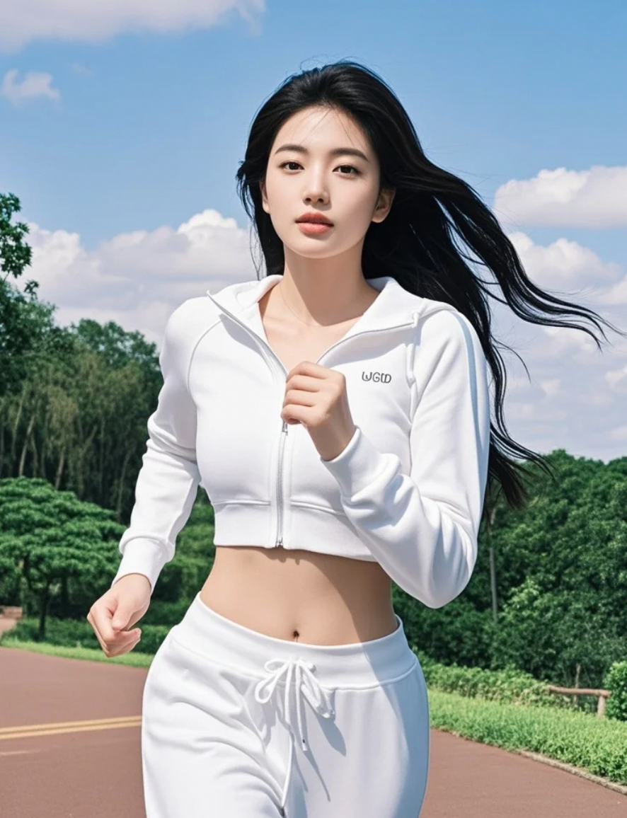 运动美女热力开跑，这活力感染力绝了！