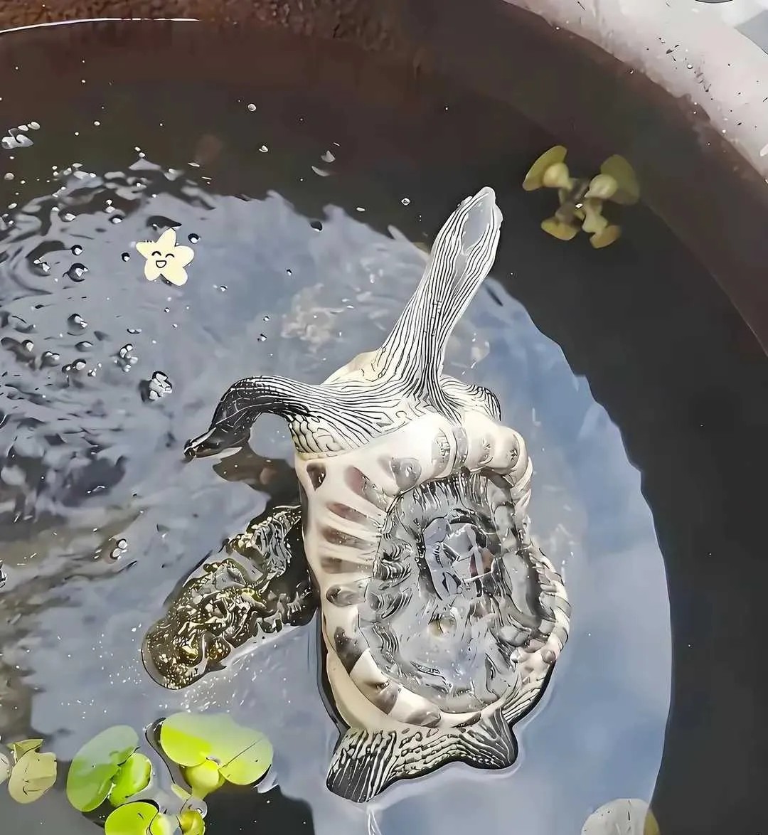 天哪，朋友家的乌龟🐢身上都掉壳了，这是经历了什么，这的多疼啊，还是就是这个样子