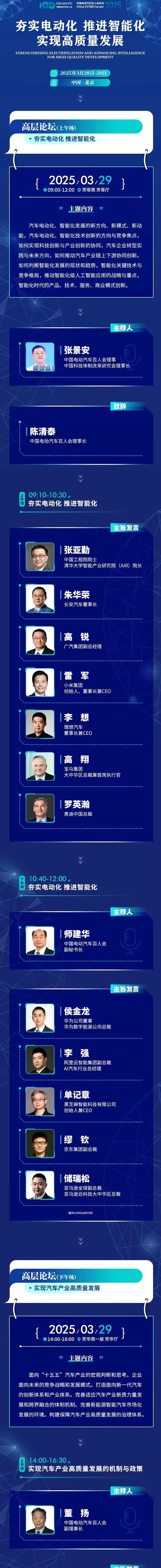 又能看车企CEO们隔空吵架了。
2025中国电动汽车百人论坛将于3月29日进行