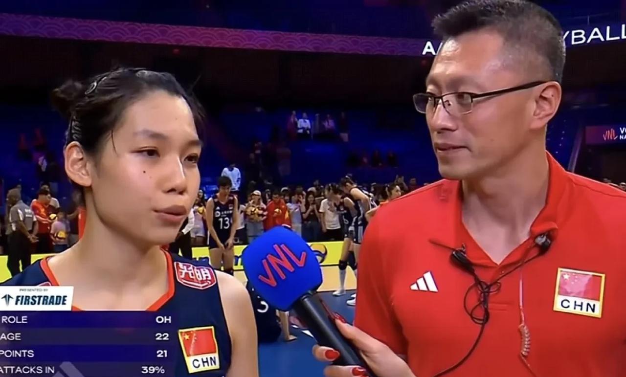 中国女排3-1战胜加拿大队，赛后庄宇珊接受采访重点谈了三点:
        1