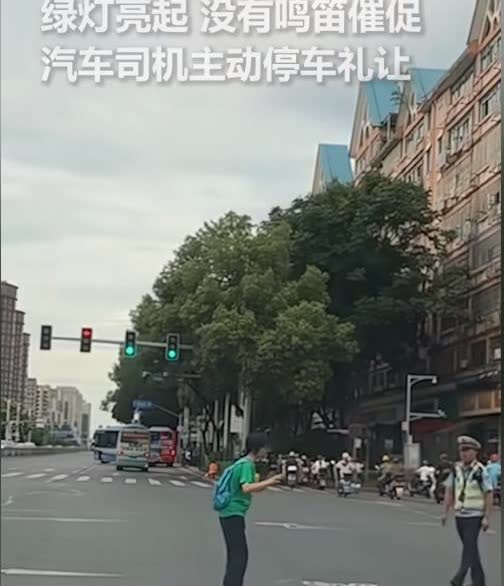 人民日报12秒的视频，眼泪止不住的流！一名行动不便女子，一步一步缓慢地过马路，绿