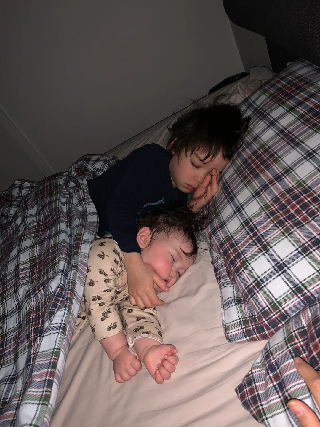 人类幼崽的这个画面，我幻想过无数次，无数次被暖化。哥哥好会哄妹妹