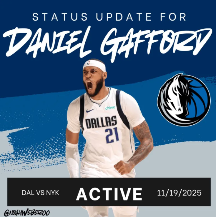 NBA常规赛，独行侠将主场迎战尼克斯。
独行侠队记更新了动态，晒出一张照片与球迷