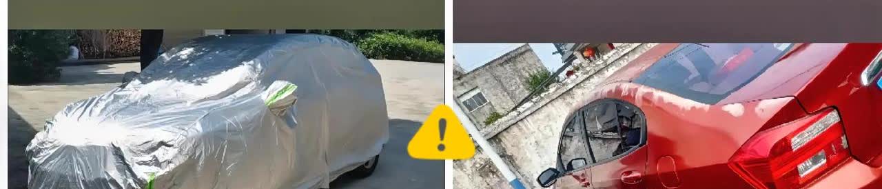 好心疼！怕车子晒坏，买了个车罩盖上，没想到下了一场雨，等再用车时，打开一看，车罩