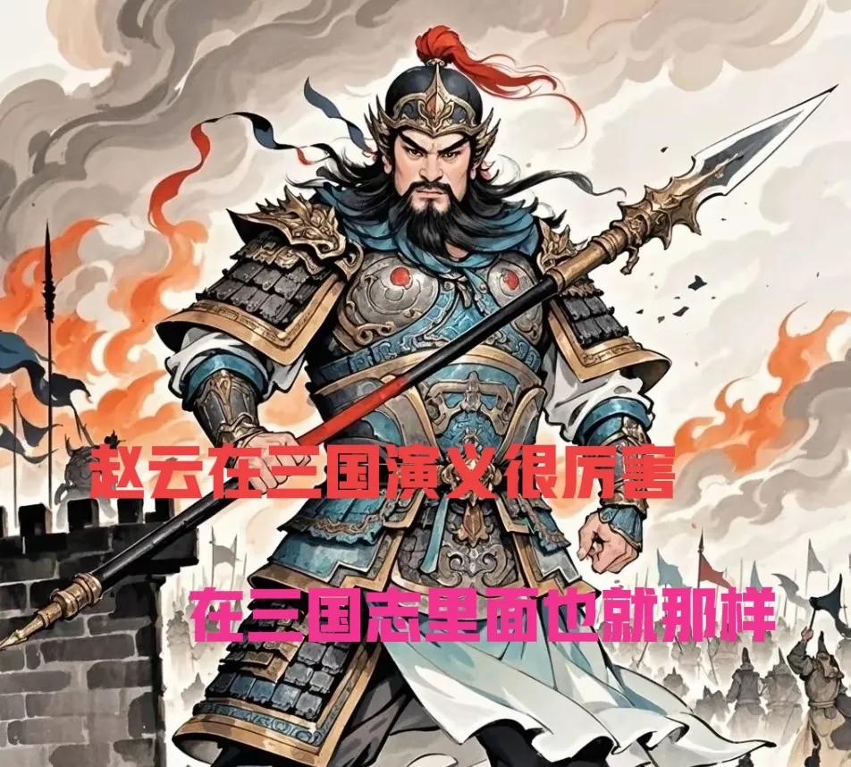 别被三国演义给误导了。赵云在三国演义里面很厉害，五虎上将之三。
在真实的历史上，