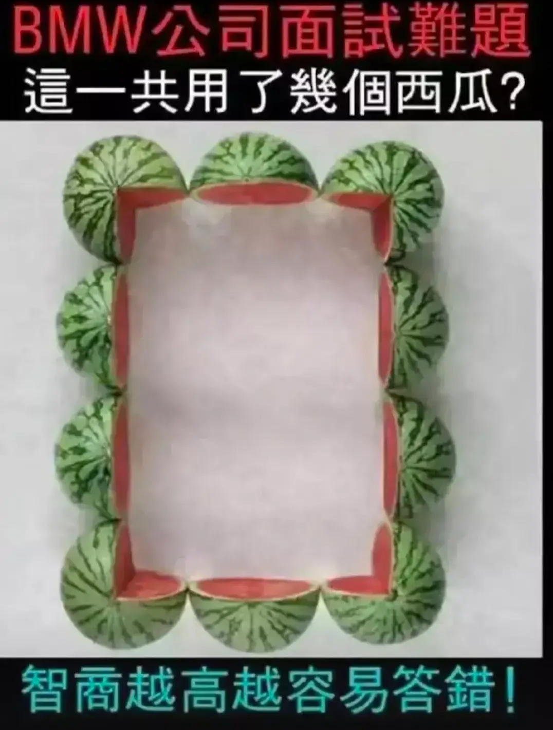这一共用了几个西瓜呢？
