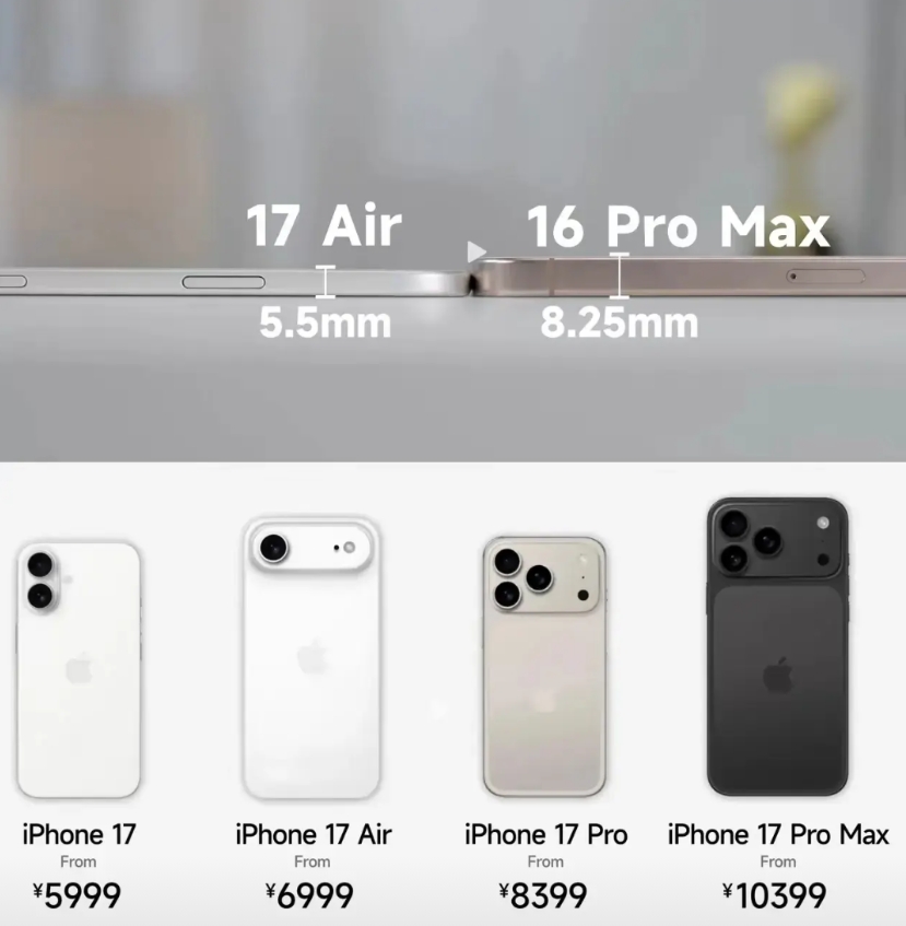 奉劝大家一句：  千万不要被iPhone 17 Air的轻薄骗了！  

苹果用