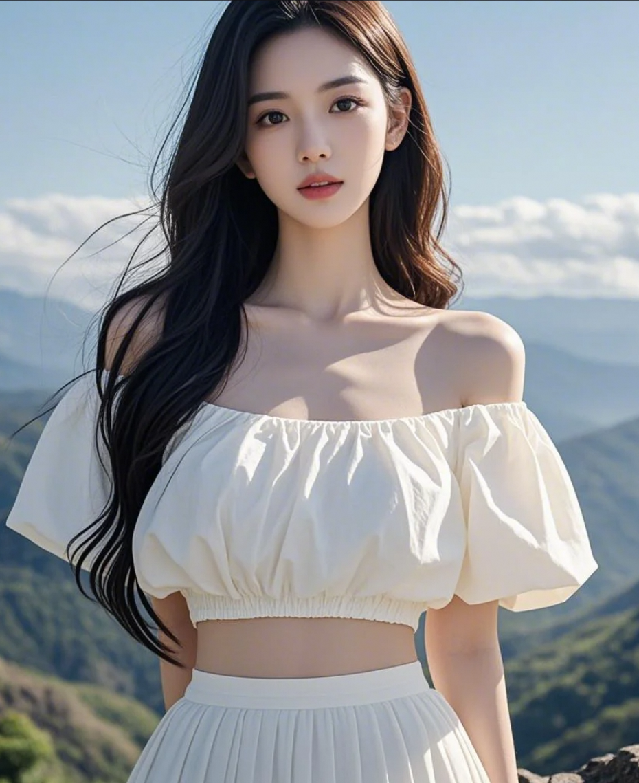 玉人极目高处光影绘山川