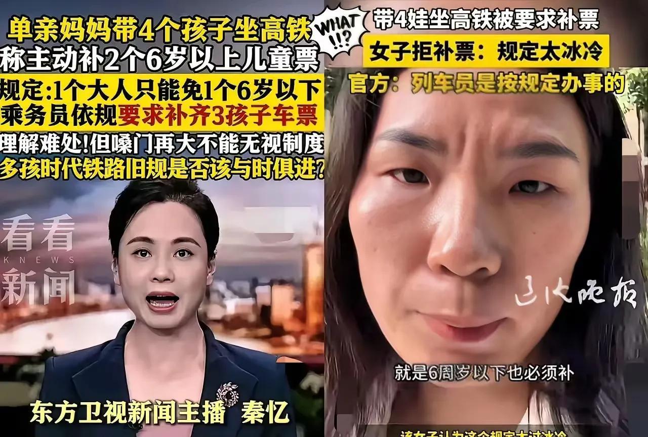 如果我是那个带四个娃做高铁的单亲妈妈，
我既不会大声嚷嚷，也不会为难乘务员，
先