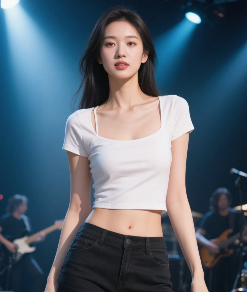 “小姐姐与乐队同框，奏响视觉与听觉的双重盛宴”