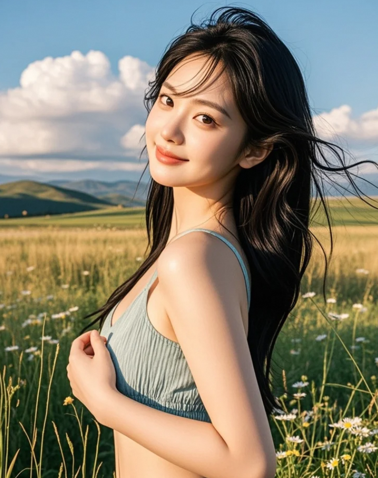她对着潮间带轻声吟唱
