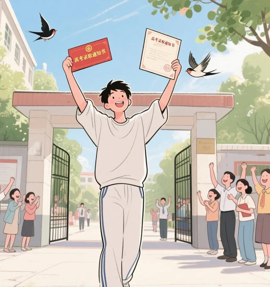 弟弟打电话来报喜，说他的外孙这次高考，考上了自己心仪的大学，专业也是自己喜欢的。