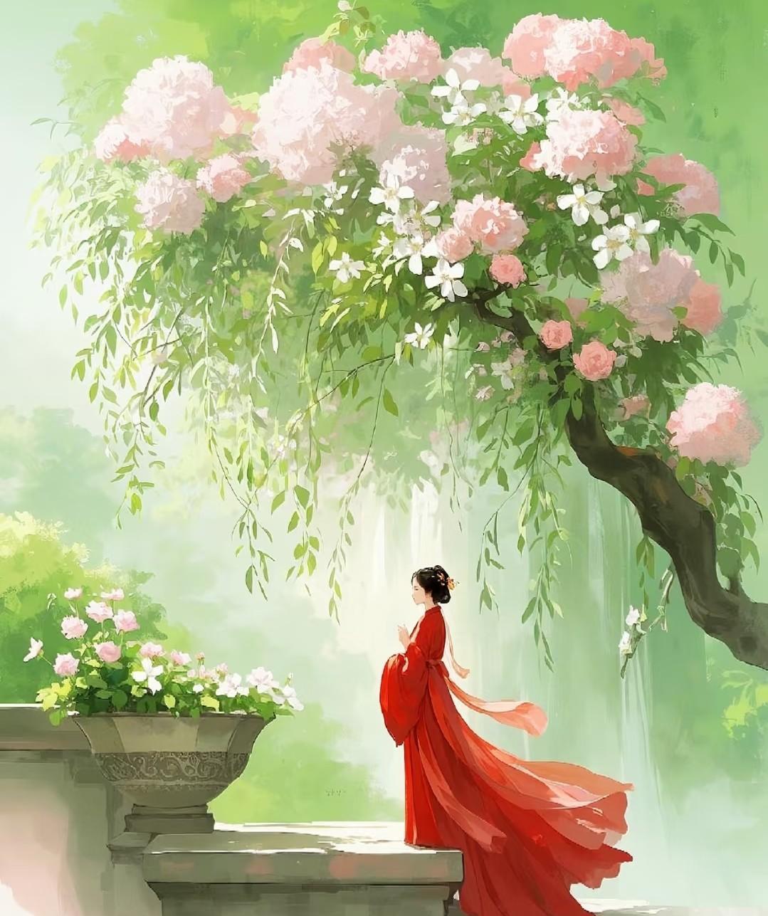 #上联：梦入花心春正好，下联才友请# 
上联：梦入花心春正好
下联：神游柳畔景尤