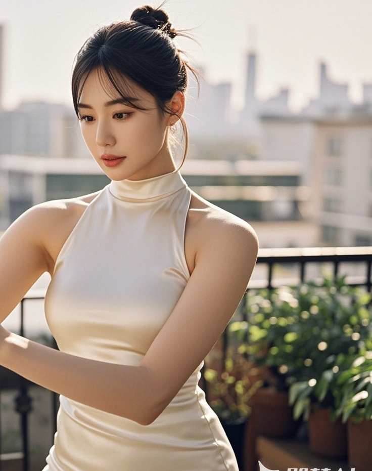 真丝裙下藏春色，肉感美眉最出色