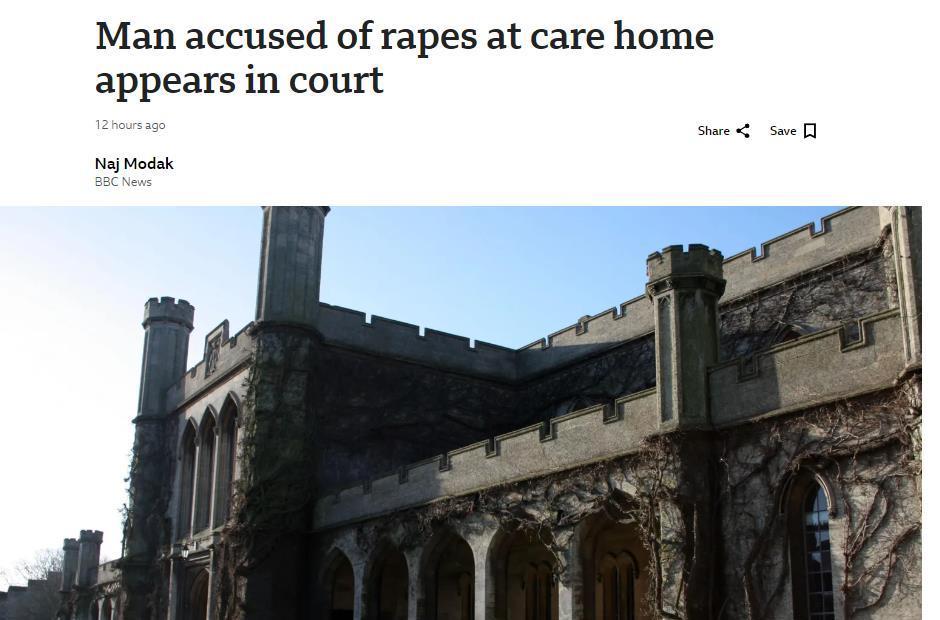 英国男子养老院强奸3名女子
已被抓
英国广播公司27日披露消息称，该国一名男子因