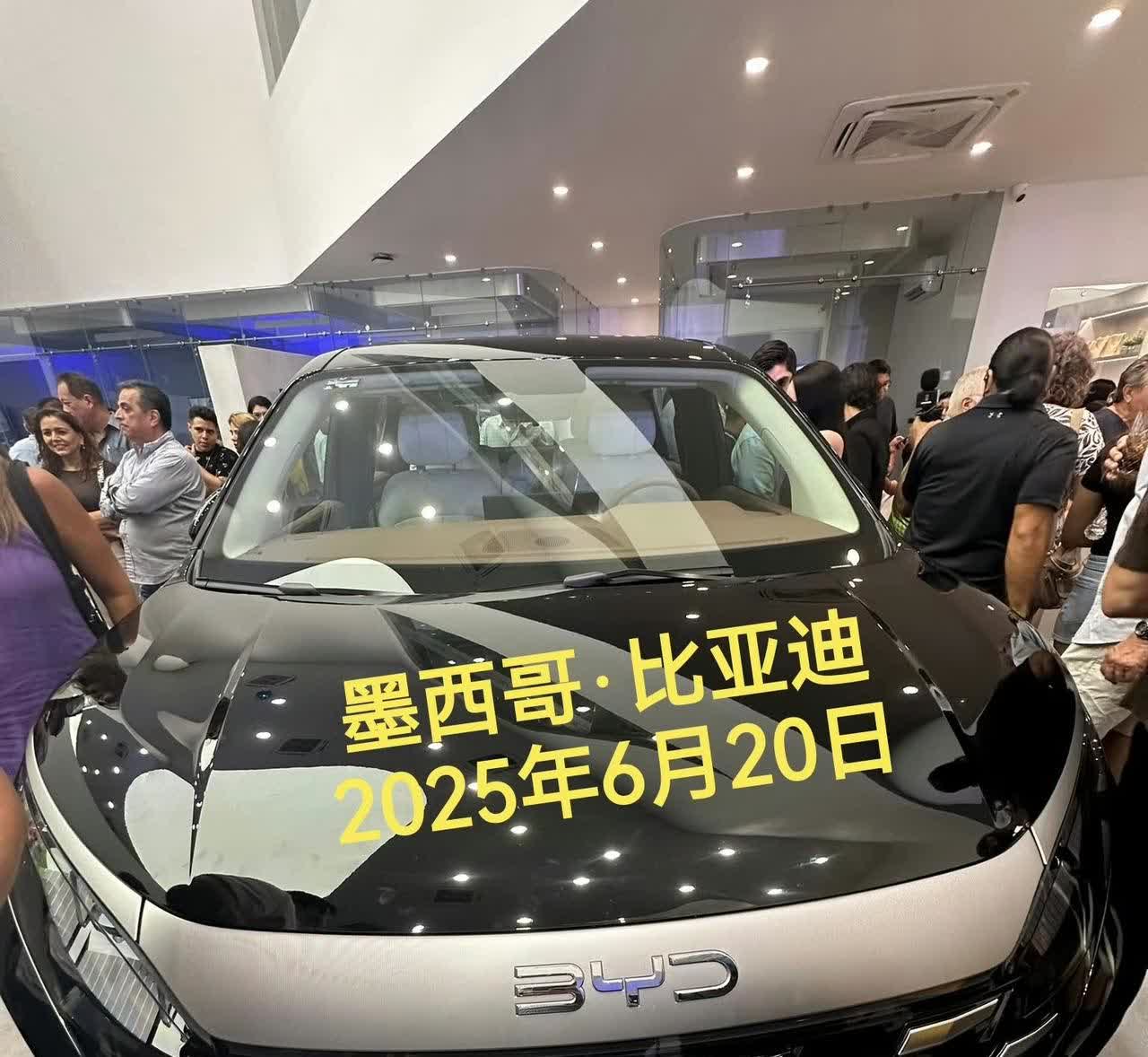 比亚迪夏：“告诉大家一个坏消息，由于国内销量疲软，所以我出国了，展厅都挤爆了，我
