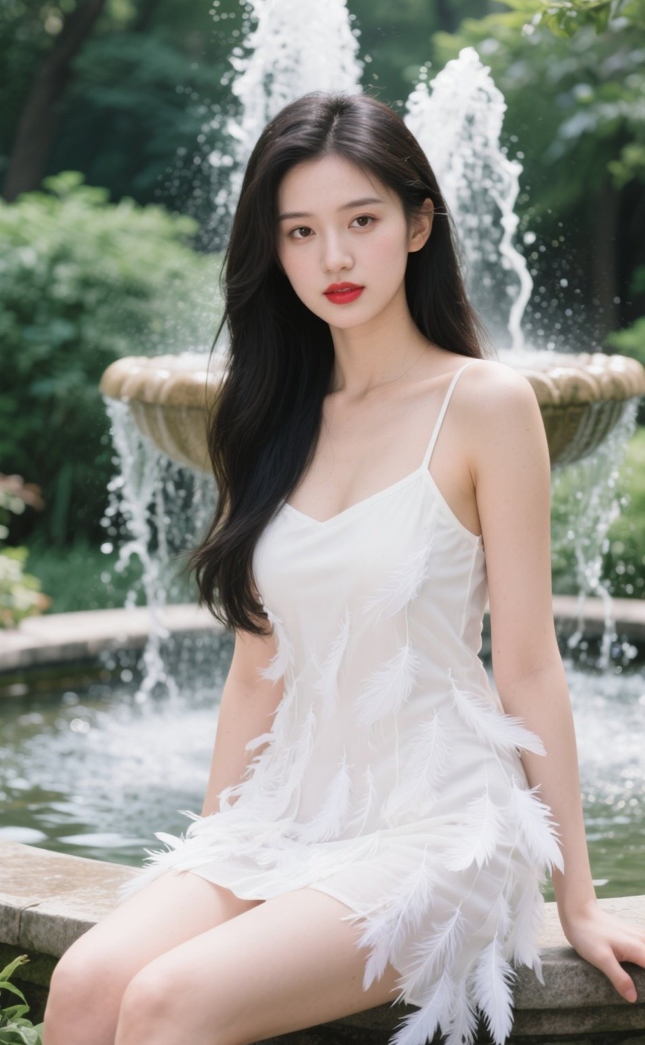 水幕之下美人立，风华绝代动心弦