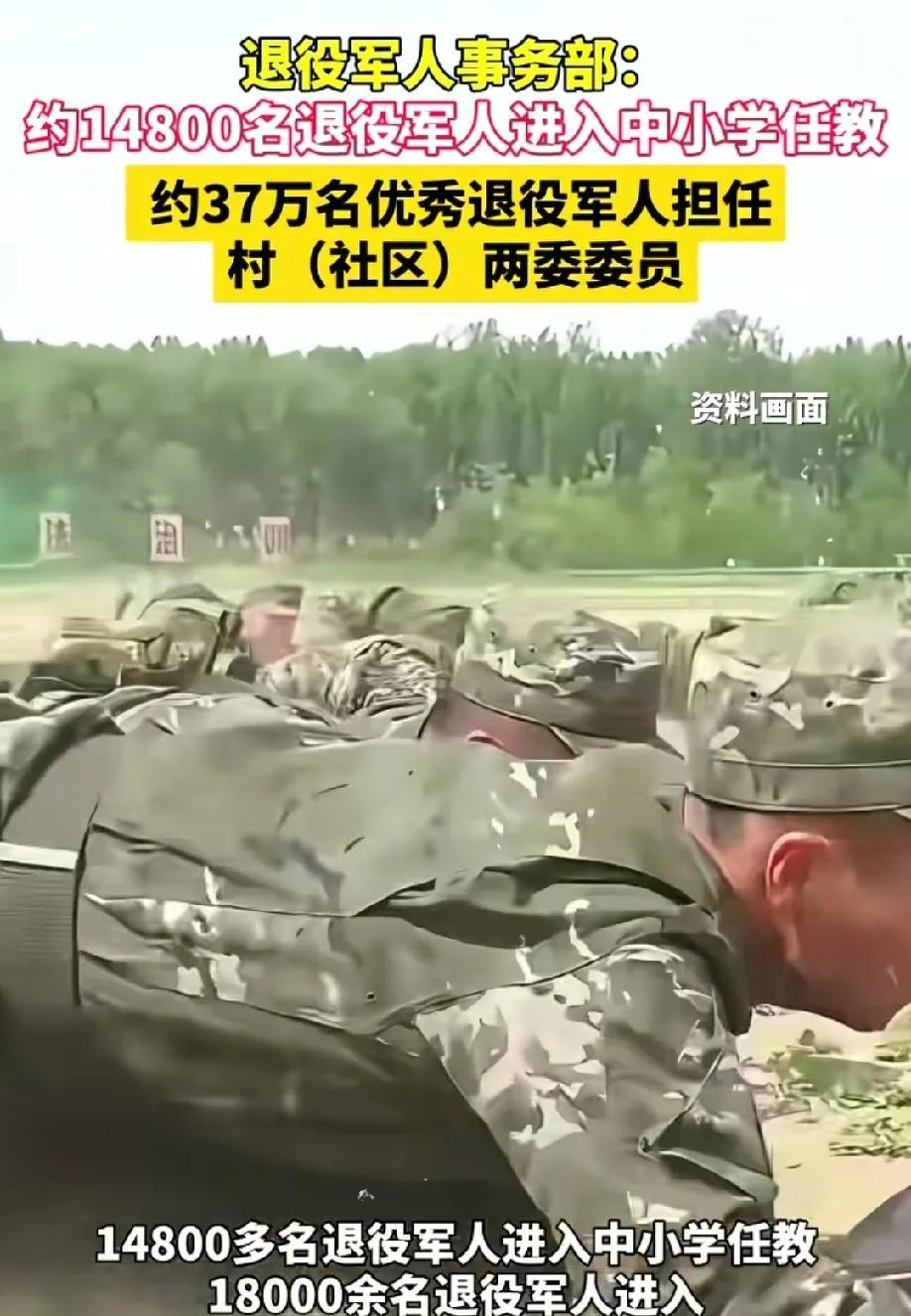 太支持了！退役军人事务部负责人盛保晨:14800多名退役军人将进中小学任教。约3