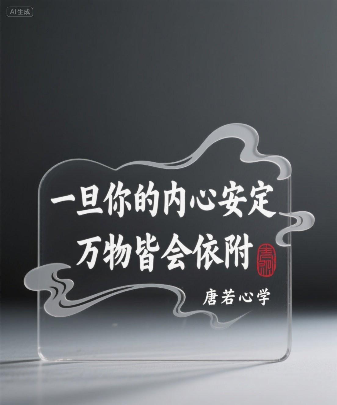 一旦你内心安定，万物都会来依附你。
道家讲，“静为躁君，厚德载物。”
一个人真正