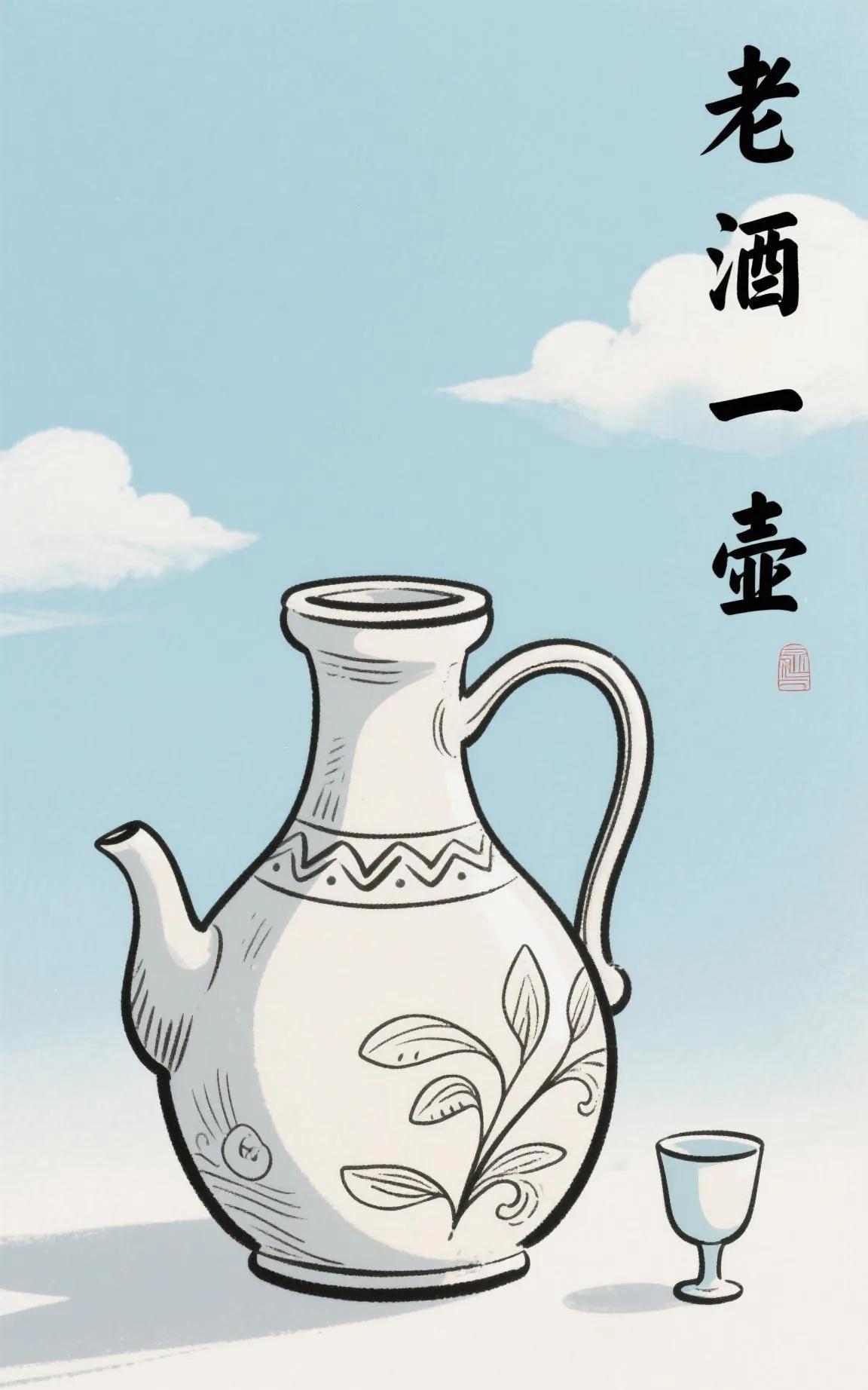#上联：老酒一壶温故事，下联才友请#下联:新茶半盏品时光
