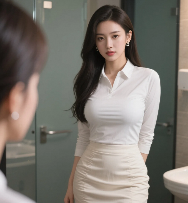 优雅美眉修身裙温婉动人
