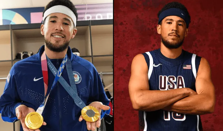 今日是太阳球员德文-布克的29岁生日，美国队官方晒照为其送上生日祝福。
“祝两届