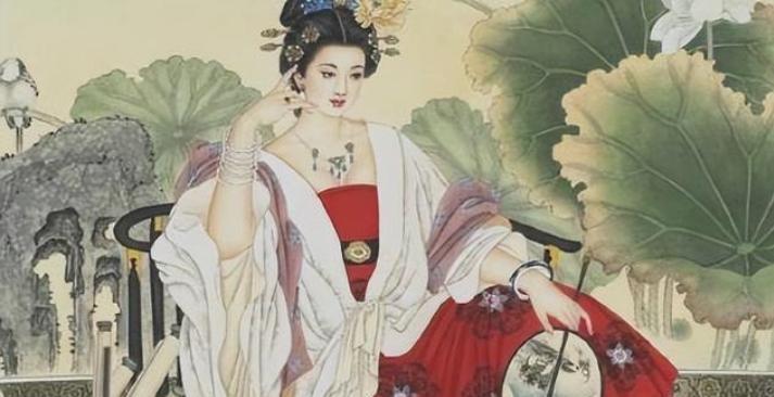 杨玉环醉的迷迷糊糊间，李隆基色心大起，一把抱起她，快速走向床榻，李隆基得逞的放声