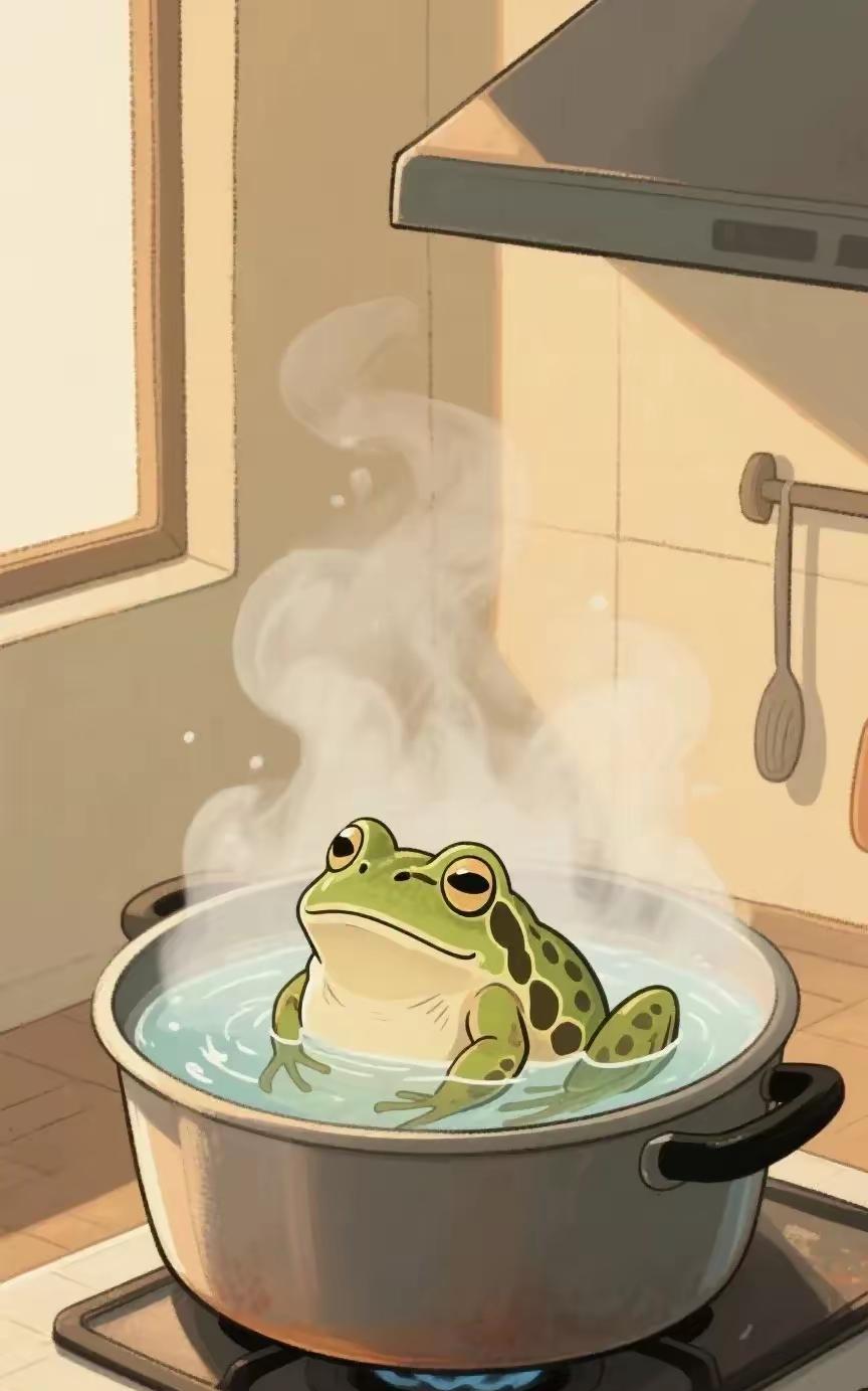 “温水煮青蛙”这一典故是人类为了制造一条谚语而污蔑青蛙。实际上，青蛙没有那么蠢，