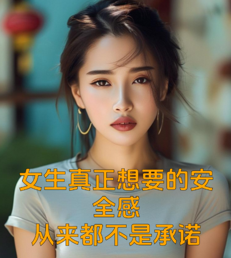 女生真正想要的安全感，从来都不是承诺