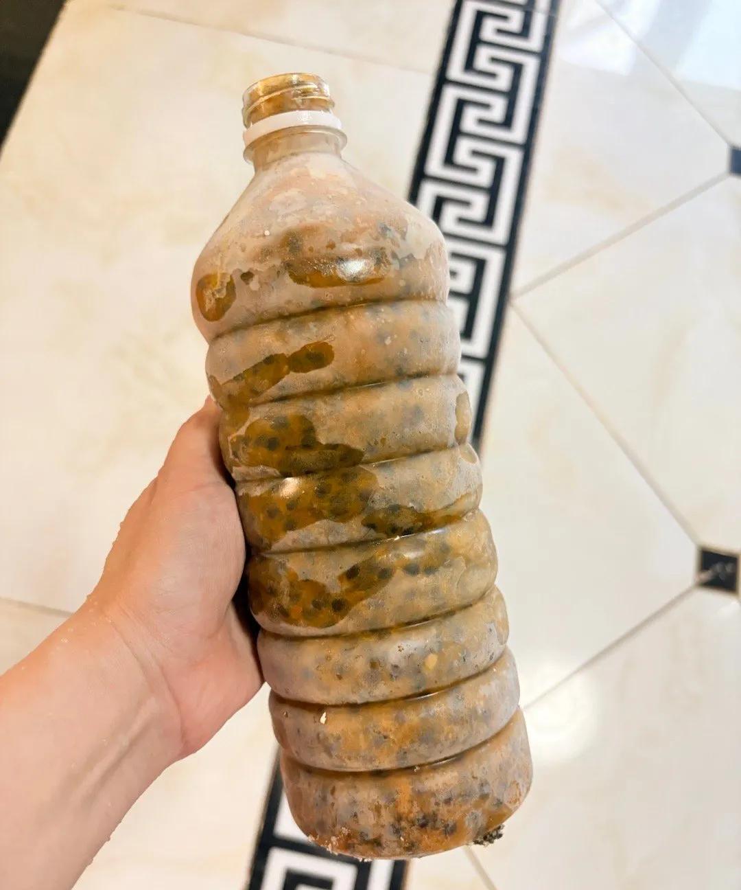 今天回到家
我差点炸裂！
我妈很开心跟我说冰箱里冻了一瓶百香果
我妈是怎么生出我