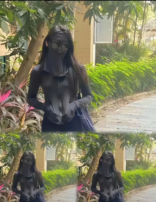 遮成这样为何为难自己出门呢，看着都好热。