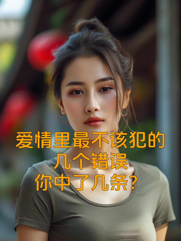 爱情里最不该犯的几个错误，你中了几条？