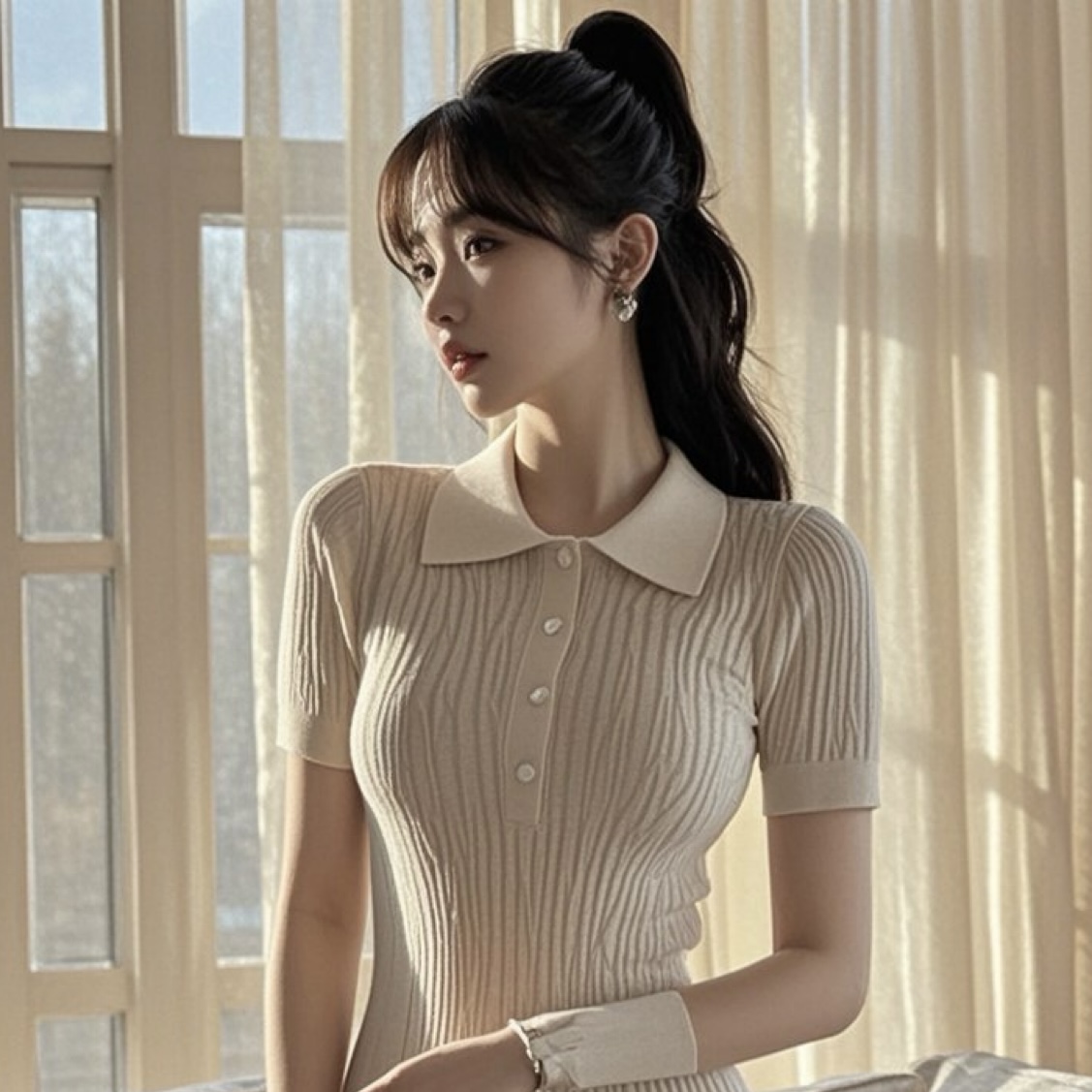 婀娜多姿美娇娘 裙摆摇曳勾勒完美身形