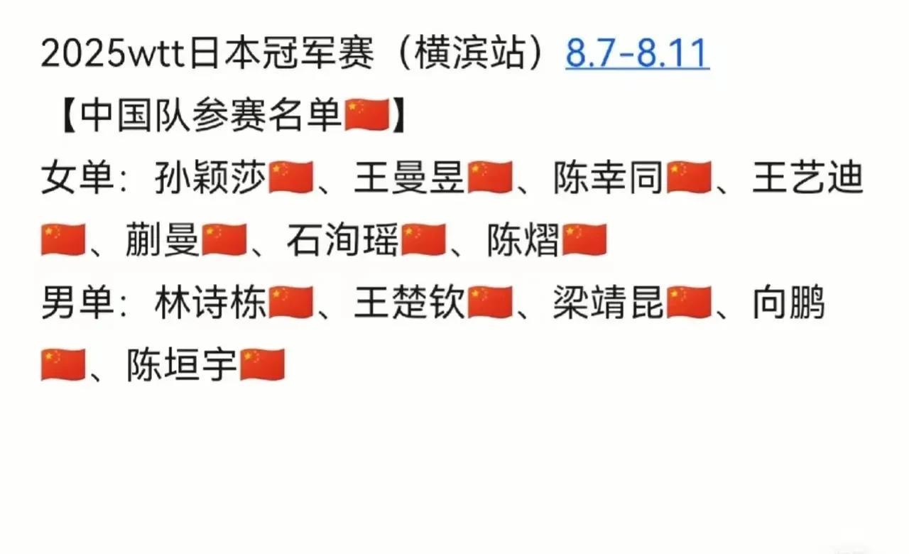 梁靖昆因伤退出乒超联赛第二阶段。我觉得WTT的日本冠军赛梁靖昆可能也会退赛。那么