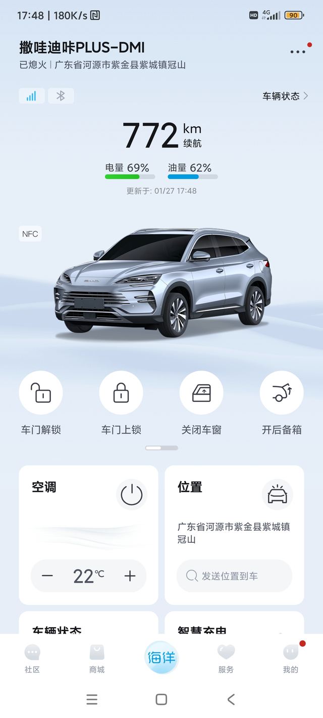 出发前91的电77的油
全程130多公里，80/90公里高速。估算了一下用了9L