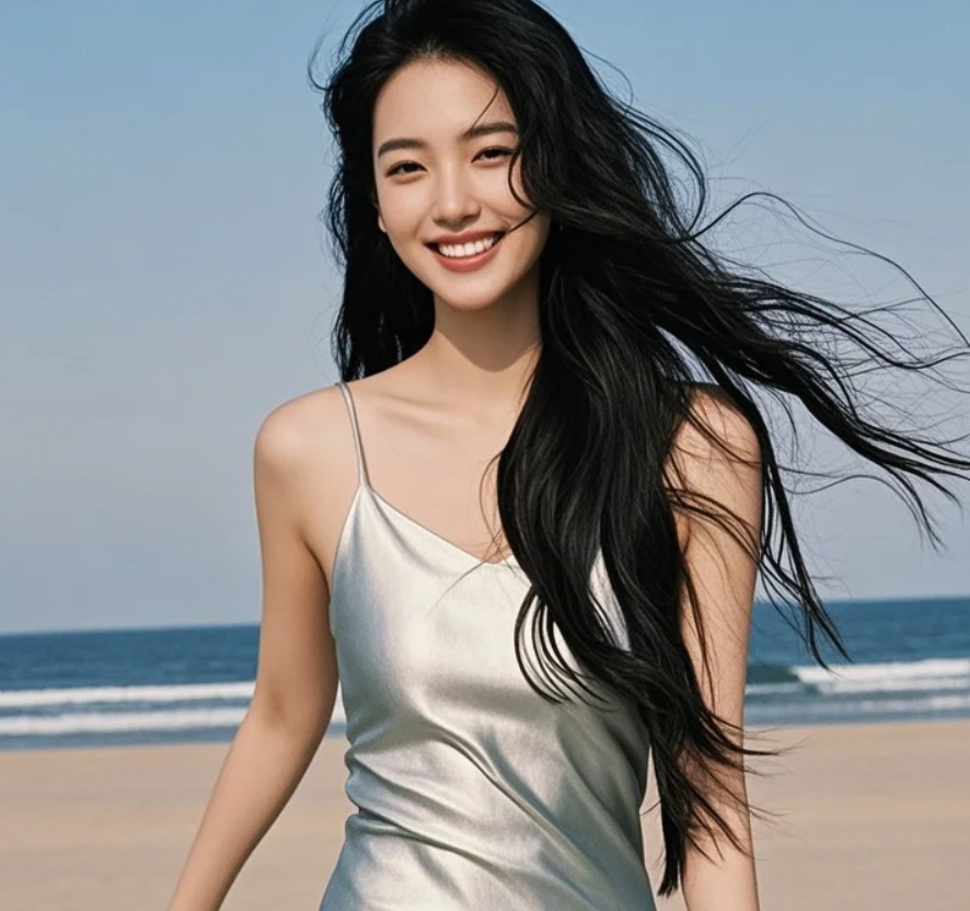 我在海边走着，心里全是自由