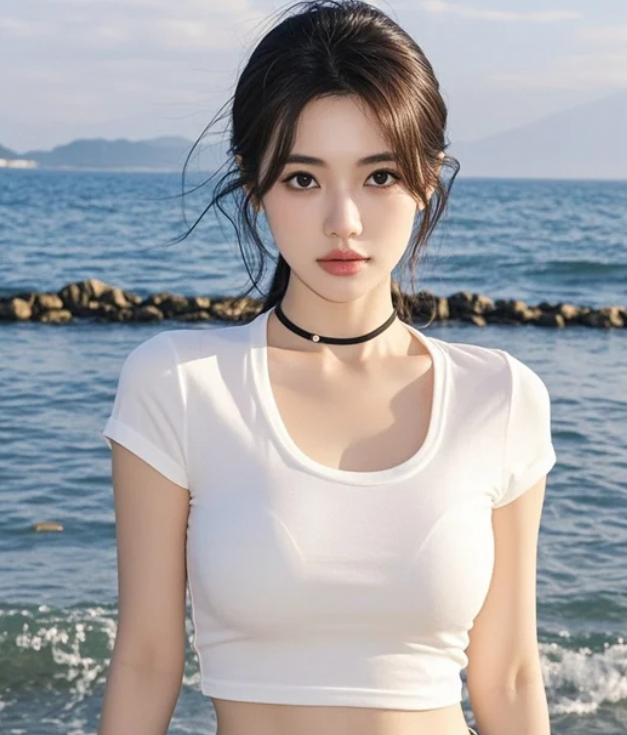 阳光海浪和她，构成了夏日最美的画面