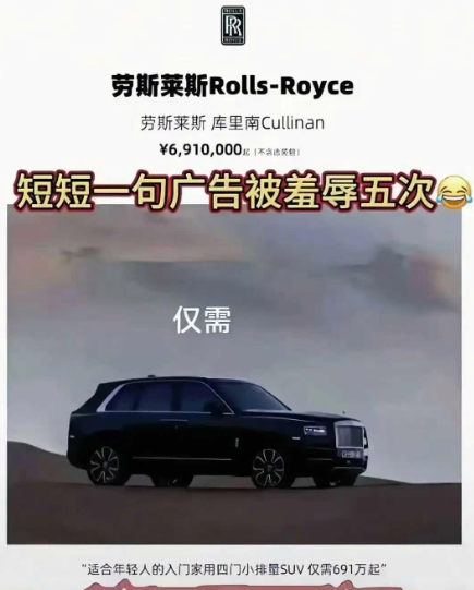 年轻人、入门、家用、小排量、仅需……短短一句广告，感觉被羞辱了至少五次！

