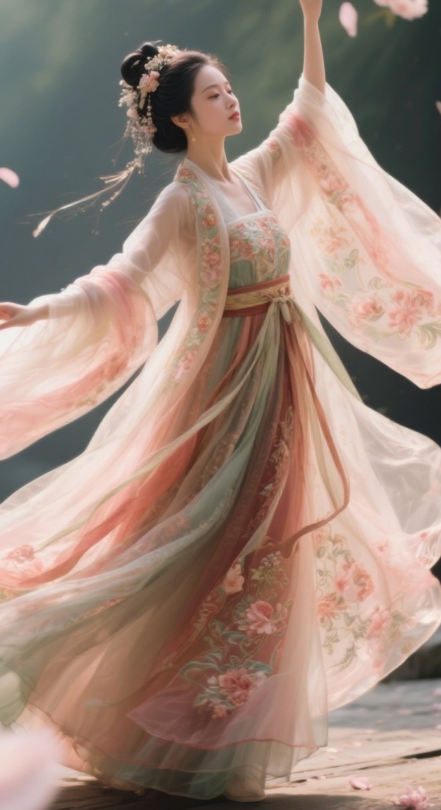 美眉轻舞踏清风，古风雅韵醉人心