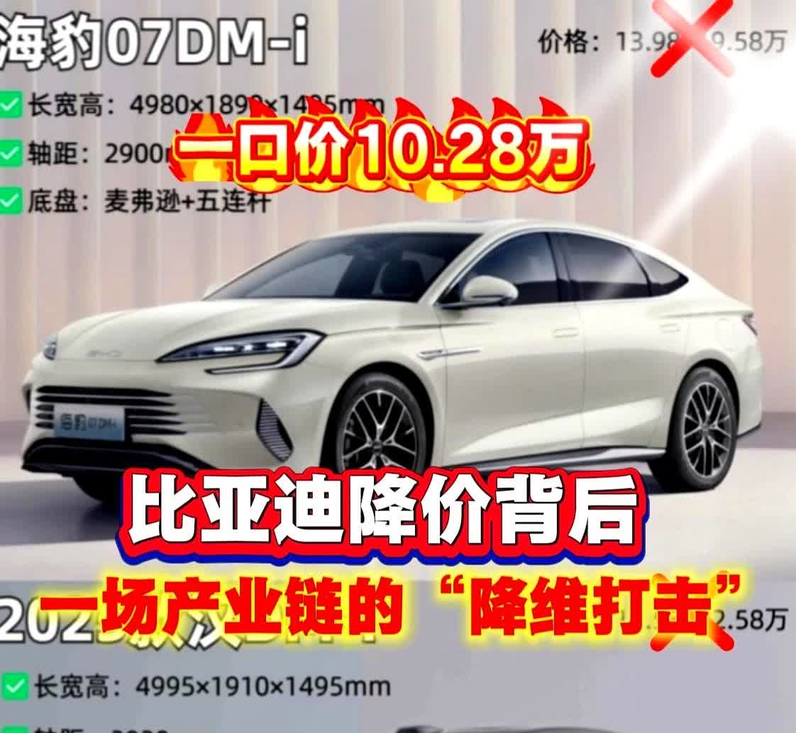 比亚迪为什么大降价，其实原因也没那么复杂

本质上就是成本大幅下降，车企钱包