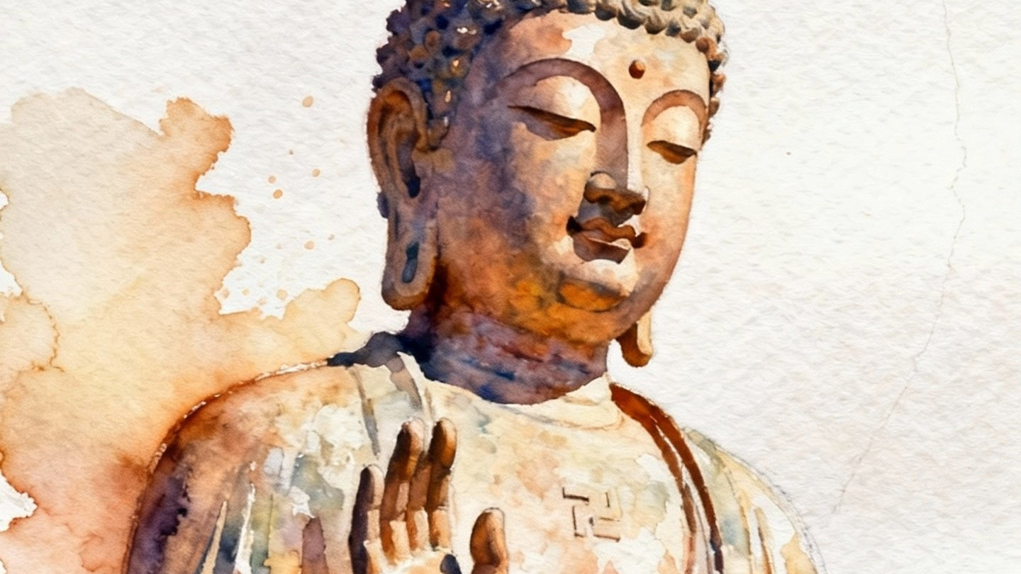 这冬至，这佛像，这水彩，都成了我生命中的印记