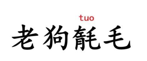 #南通话研读# 南通金沙话里有一俗语——老狗毻毛，毻音唾，形容一个人临阵脱逃、不